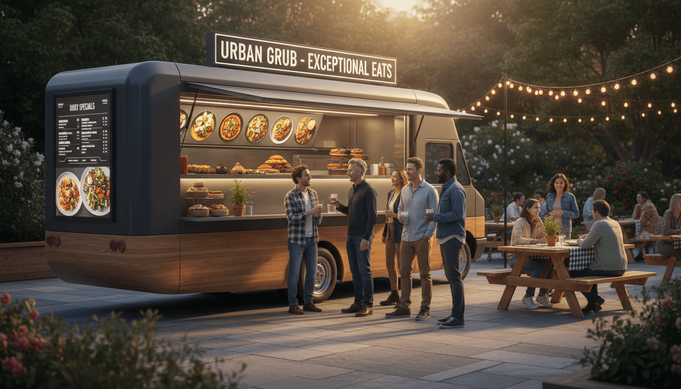 food truck serving at an outdoor event